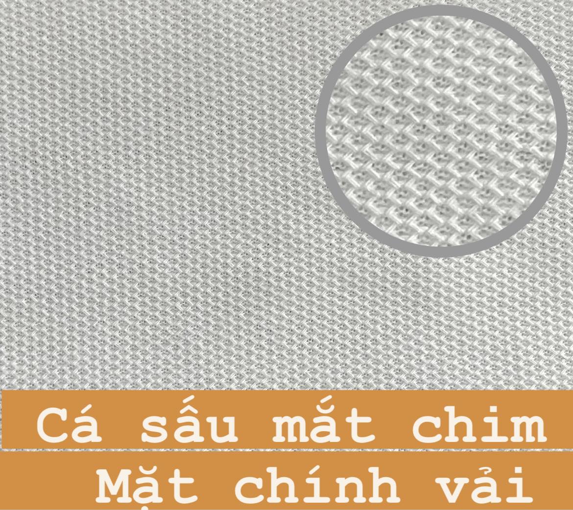 Mặt chính vải cá sấu mắt chim TC