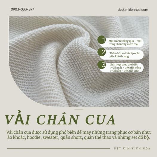 đặc tính của Vải chân cua CVC 60/40