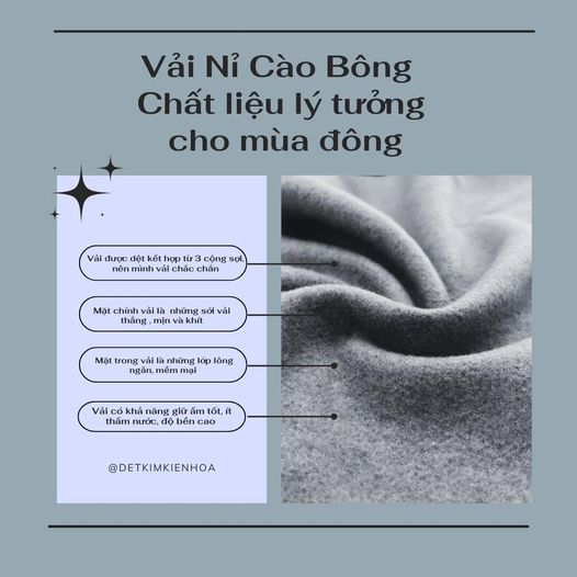 Đặc tính của vải nỉ cào bông tc 35/65