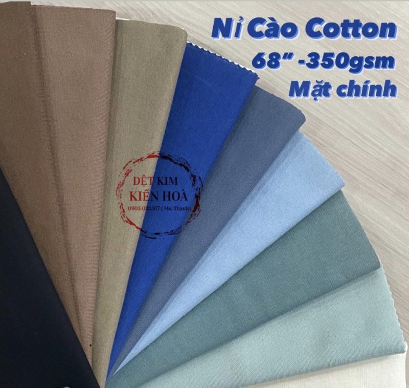 Vải nỉ cào bông mặt chính