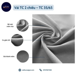 Vải TC 2 chiều – TC 35_65